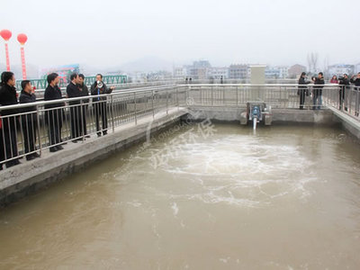 螺旋曝氣機應(yīng)用于污水廠現(xiàn)場圖